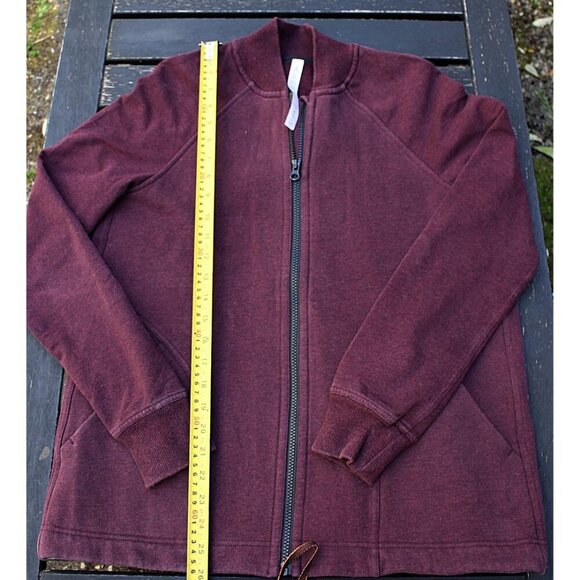 Lululemon - Pleat to Street Bomber in Heathered Bordeaux - Stretch Terry, 6 - Picture 7 of 13